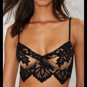 For love and lemons ruby lace underwire bra size L